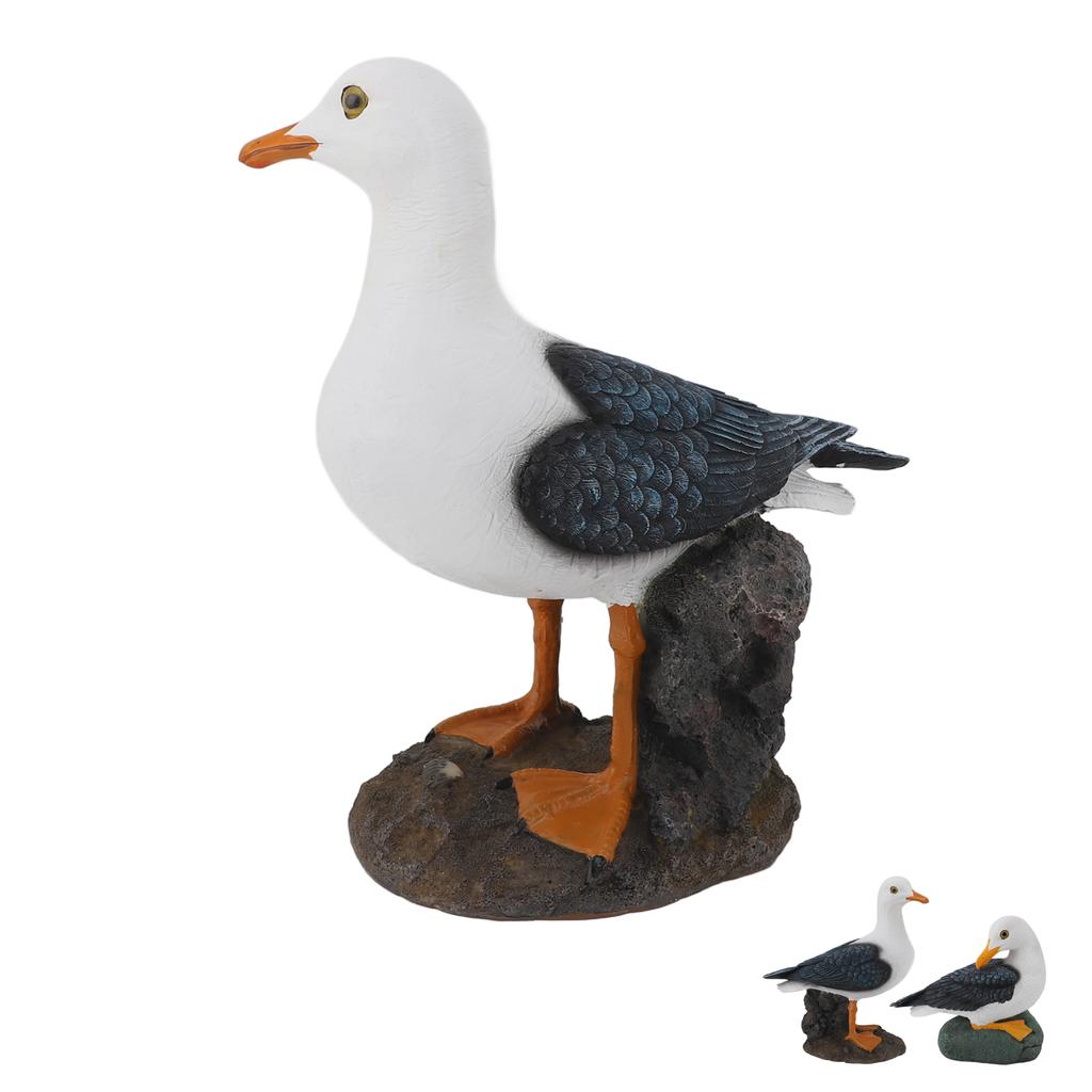 Resin Seagull Statue Sea Bird Figurine Mediterranean Style Decoration For Home Study Rooms Landscape Office Balconies Ornaments