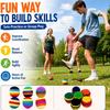 Hand-Made Knitted Footbag Sack Assorted Foot Bag Crochet Hacky Juggling Ball for Adults Multicolored Geometric Pattern