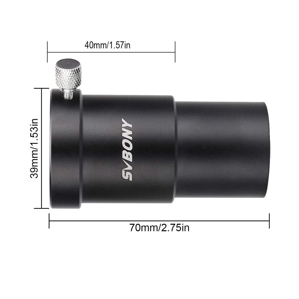 SVBONY SV157 Sleeve Extension Optical Length Total Length Telescope Extension Tube Tube, 1.25 Inch, 40mm, 70mm,