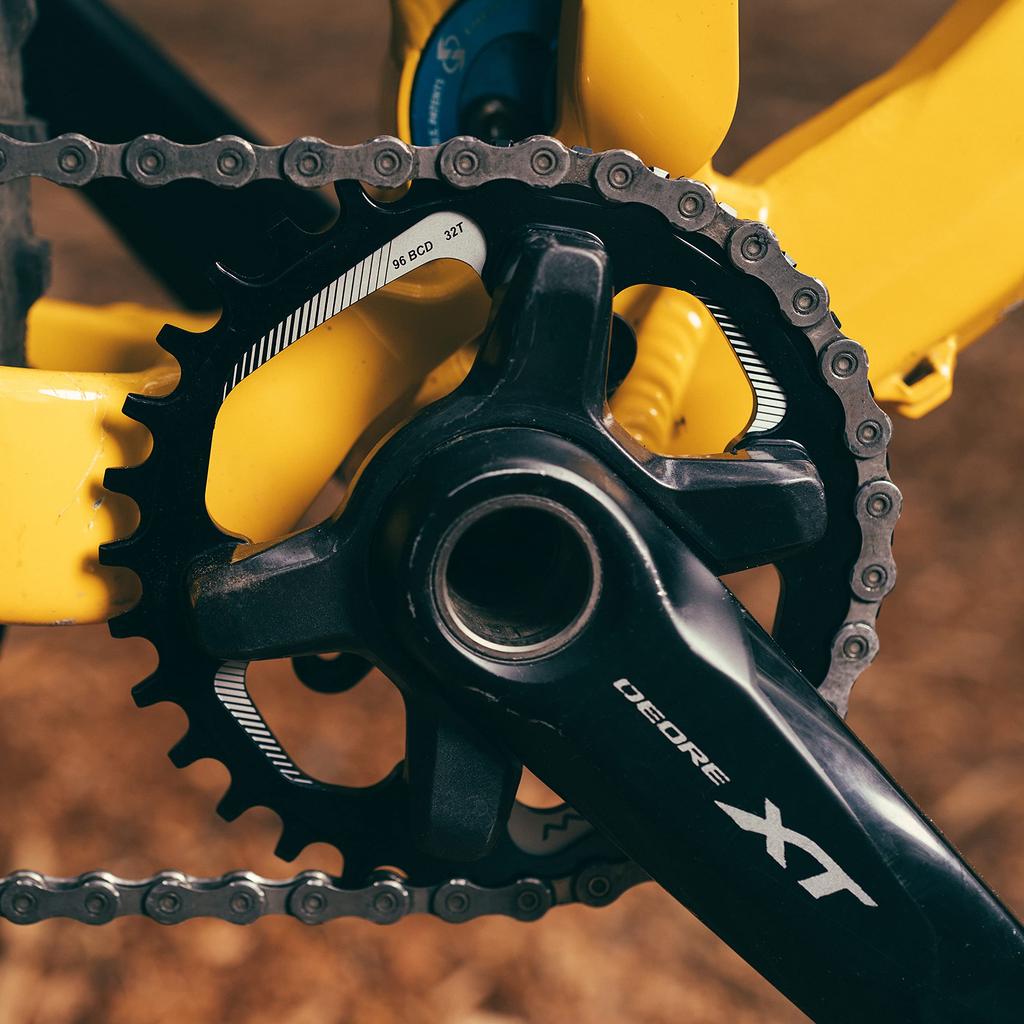 Funn Solo Narrow Wide Chainring, for Uneven Pitch 4-Arm, PCD (BCD) 96mm, for Front Single (30T, Black)