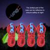 4pcs Set Reflective Tent Wind Rope Camping String Guy Line with S Ring Buckle Hook(Red)