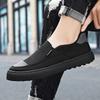 Doudou Schuhe Herren atmungsaktiv Sommer Ein-Pedal Slipper Freizeitschuhe leicht und vielseitig Mode Farbabstimmung Fahr-Loafer
