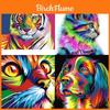 Vibrant Abstract Tiger And Lion Canvas Art For Modern Living Room Decor 40x30cm