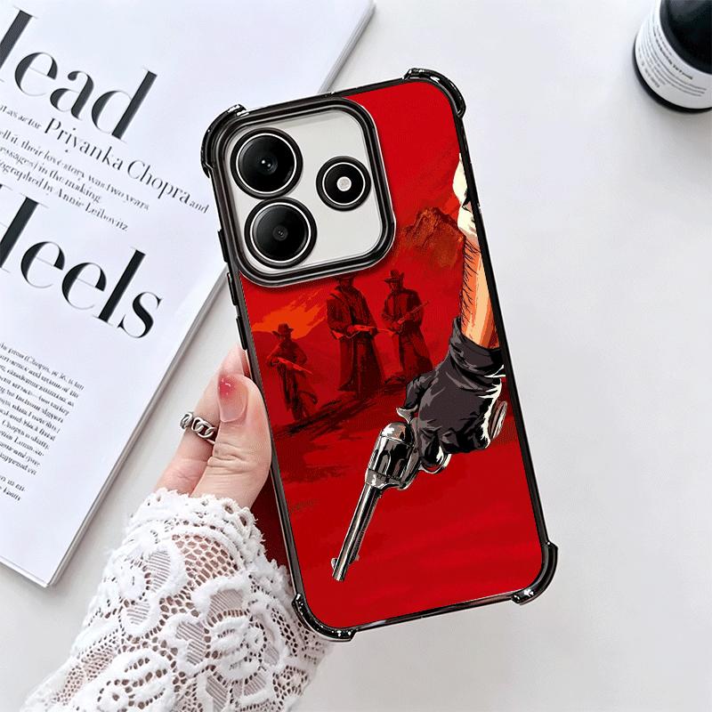 Red Dead R-Redemption Soft Phone Case For Xiaomi Redmi Note 14 15 Pro Plus 13 12 11S 11T 5G 10 9S 9 Plating Anti-Fall Fundas