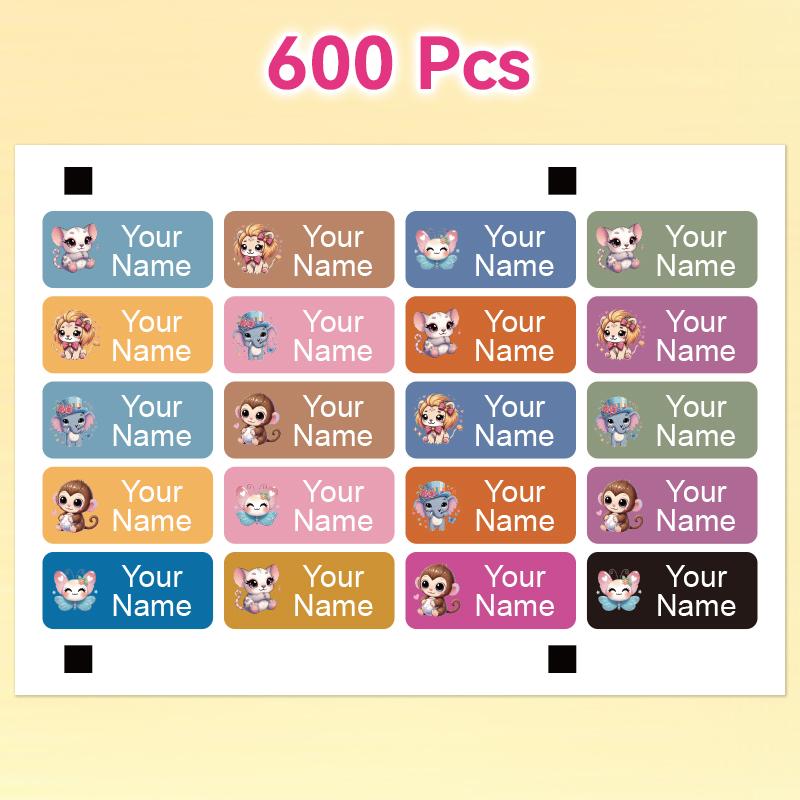 Personalized Name Stickers - Custom Waterproof Labels for School Items, Bottles, Coffee Cups | Fashionable And Beautiful