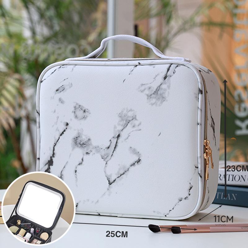 LED Makeup Bag with Mirror, High-End Feel, Large-Capacity for Makeup Artists