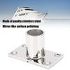 Stanchion Base Stainless Steel 90 Degree Rectangular   AntiCorrosion Polishing Hnadrail Fitting for Boat Yacht(22mm )
