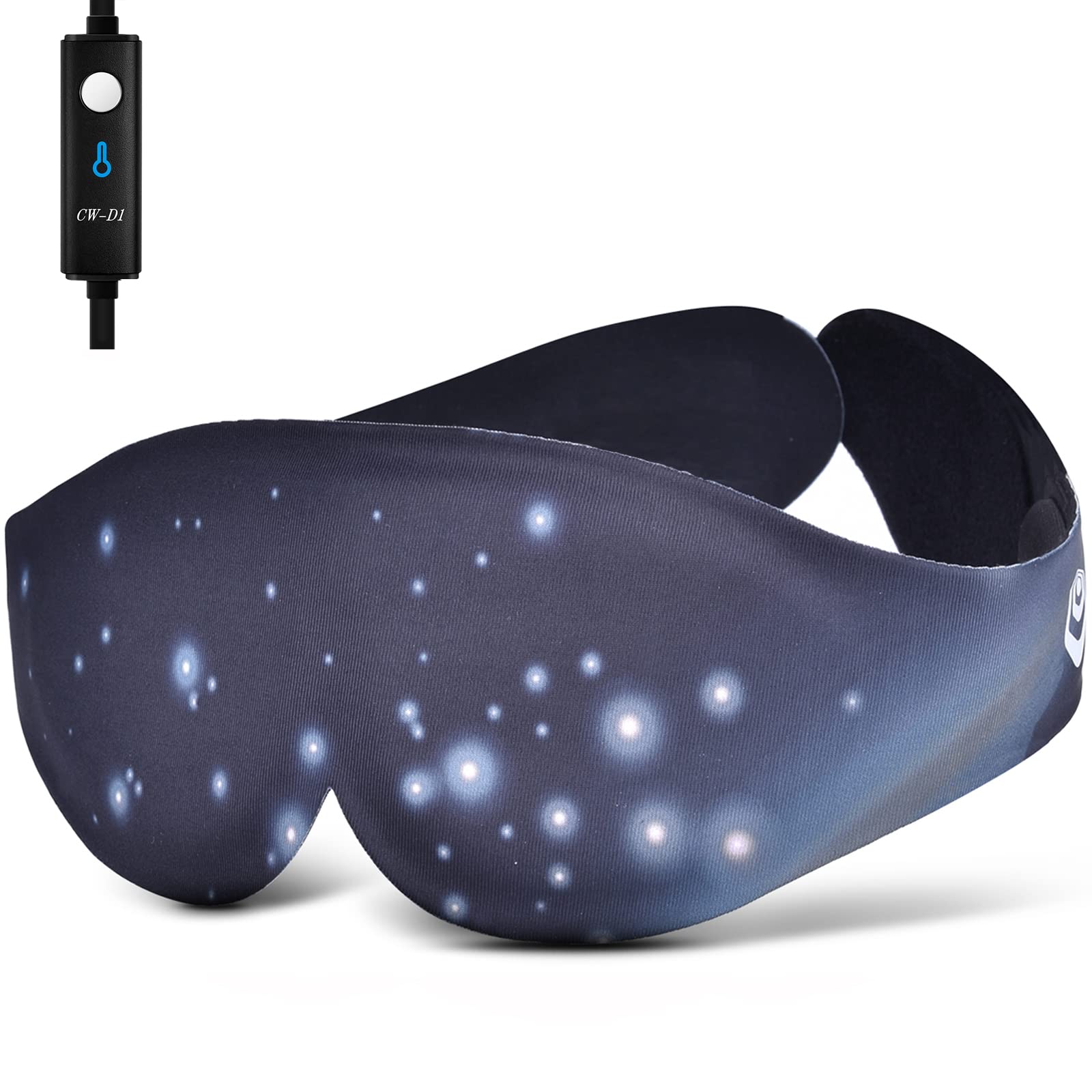 

GRAPHENE TIMES Steam Hot Eye Mask for Restful Light No Eye USB 3 Temperature 3D Reusable Sleep Eye Improves Perfect for Travel and Business Gift