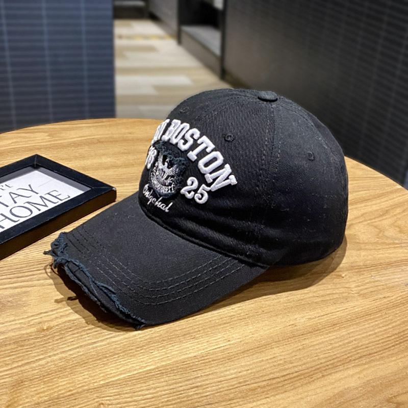 

версия бейсболки Chao Heavy Industry с вышитыми буквами, детская весенне-летняя универсальная маленькая кепка, мужская уличная шляпа от солнца Adjustable 54-59cm чёрный