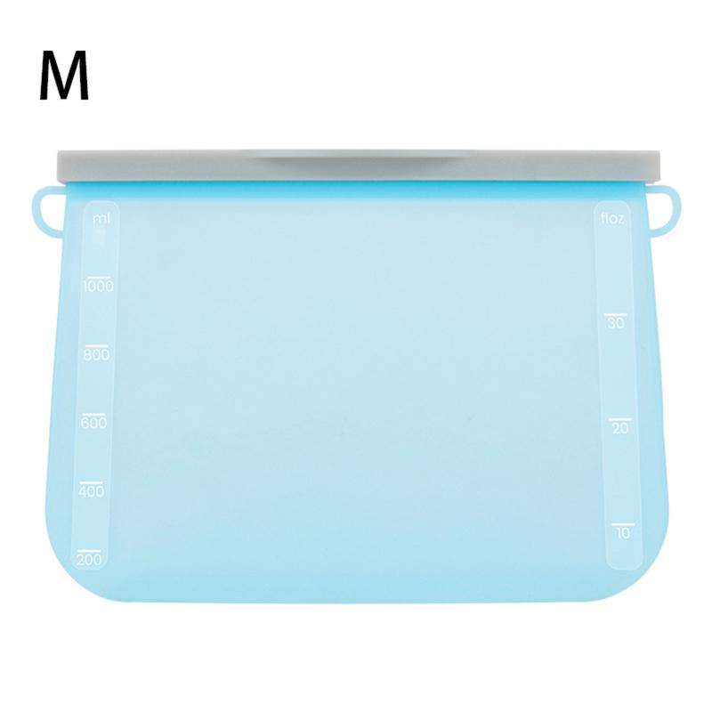 Transparente Silikon-Lebensmittel-Snack-Organizer-Tasche, wiederverwendbare, auslaufsichere Lebensmittel-Gefrierbehälter