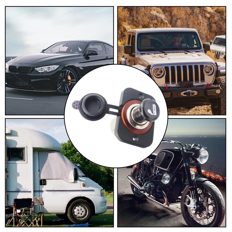 Car Start Socket Plug Auto Start Socket Plug Outlet Push Button Plug-And-Play Fits 12V Or 24V DC General For Most Car Models