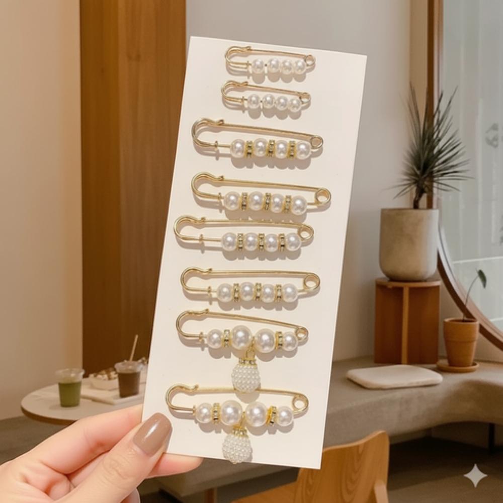Junini Mall Pearl Pin Brooch Pants Waist Adjuster Clothing Fixing Button