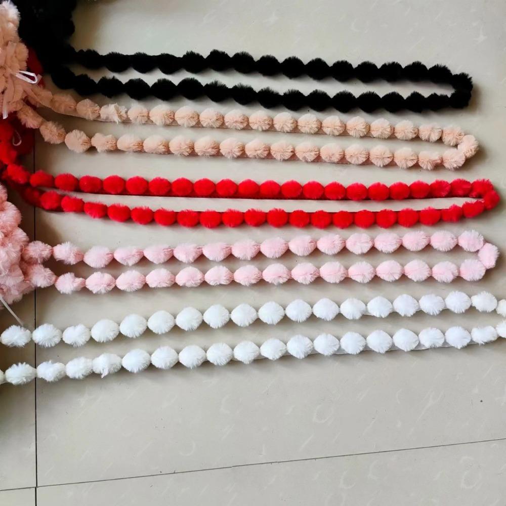 Handgefertigt Woll-Tops Flauschiger Besatz 1M Kunstfellstreifen Dekoration DIY