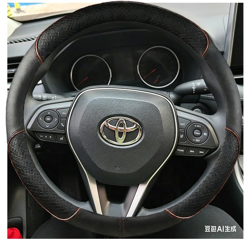 

Для Toyota Rav4 Wildlander RAV4 LE AWD GTQ6440 Чорна Штучна Шкіра Ручна Робота Покриття Керма Автомобіля Автоаксесуари