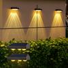3LED Waterproof Solar Wall Lamps White Light Solar Wall Lights Yard Atmosphere Wall Lights Decor