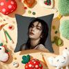 Star H-Hwang Hyunjin Pillow Case Plush Fabric Soft Double-Sided Printed Sofa Warm Winter Home Gift Cushion Cover