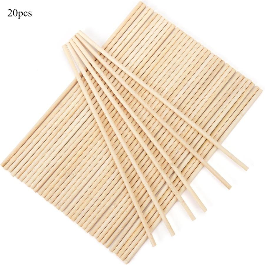 Wooden Dowel Rods Wood Sticks for Crafts, Precut Wooden Rod Sticks Wood Dowels for Craft and DIY Projects, Cake Dowels Hardwood