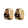 Eye Catching Oversized Leopard Print Hoop Earrings Artistic Geometric Ear Accessories Scratch Resistant Jewelry