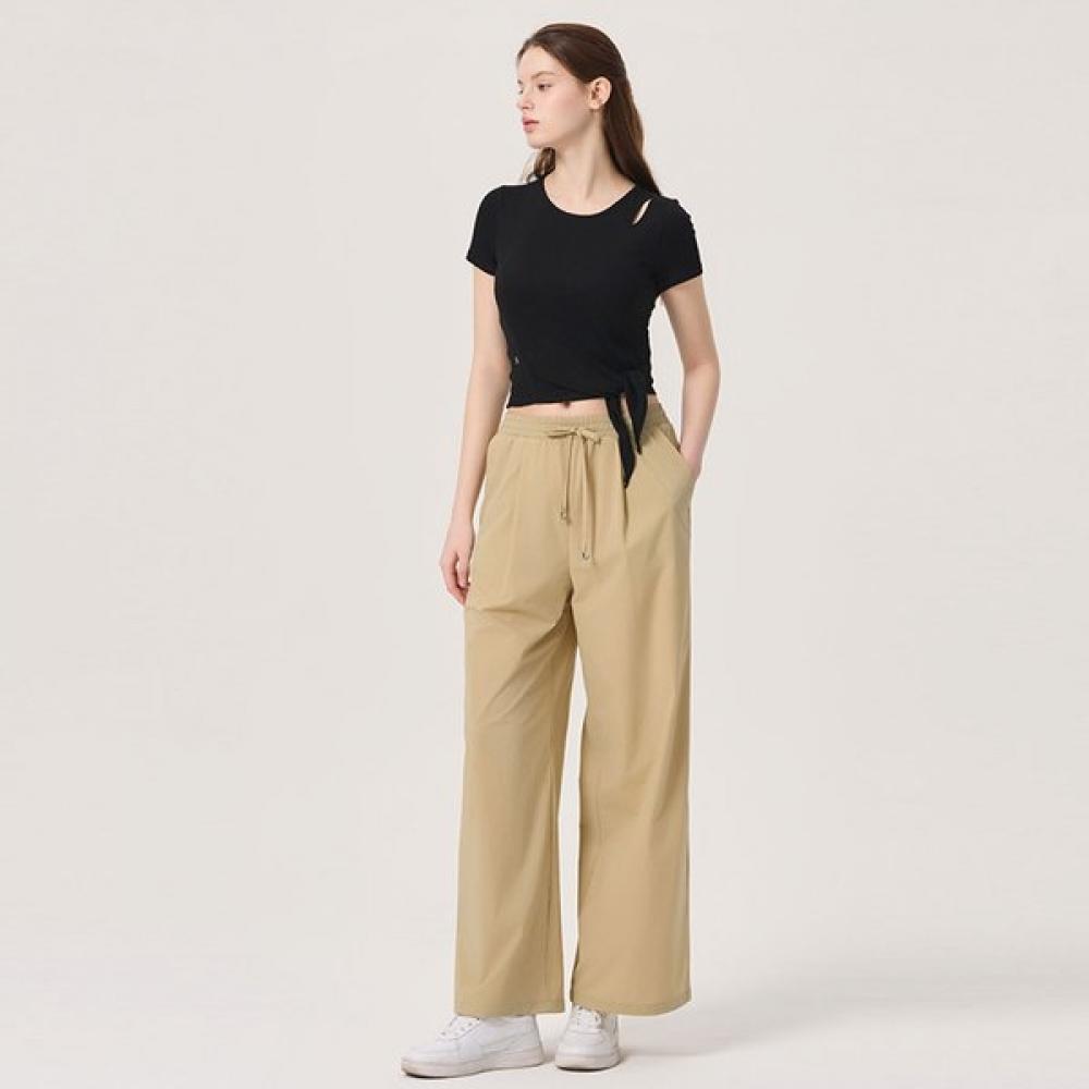 Huit Lightweight Wide Fit Banding Pants Htwpn5j08t