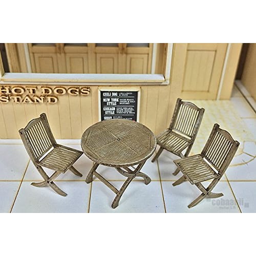 Kobaani Model Studio Street Avenue 1/32-1/35 Scale Table and Chair Set Assembly Kit SA-007