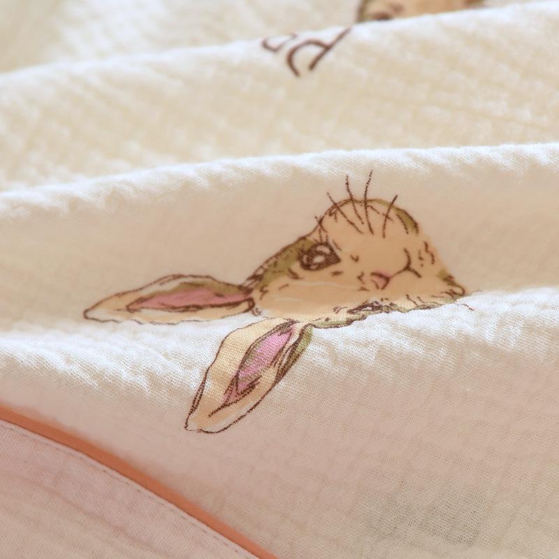 Women's Summer Cotton Crepe Pajama Set with Short Sleeves & Shorts