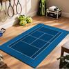 Tappeto Grande per Soggiorno con Motivo Campo da Tennis Bordo Verde con Motivo Campo Blu Tappeto Antiscivolo per Decorazione Casa