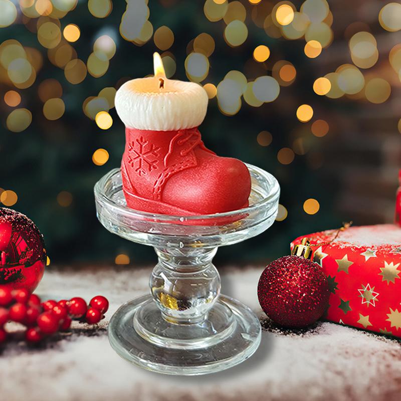 Christmas Handmade Candles Party Decoration Aromatherapy Christmas Gift Room Fragrance Festive Atmosphere 6x6.5x4.5cm