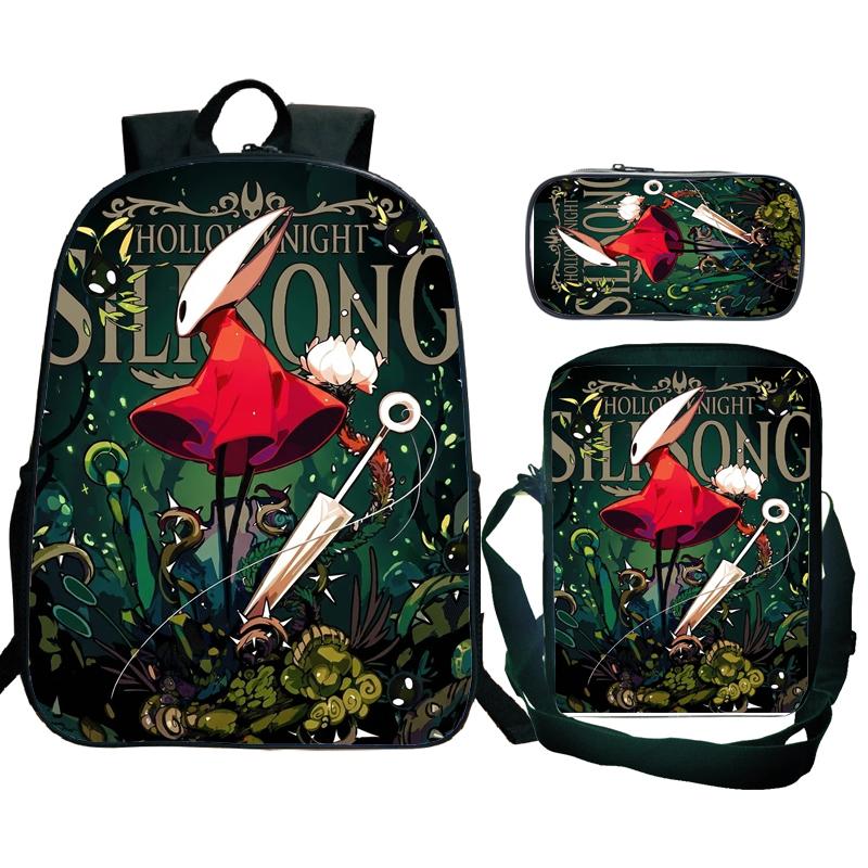 Hollow Knight 2 Silksong Backpack Teenagers Hornet Fridge Magnet Rucksack Shoulder Bag Pencil Case School Backpacks