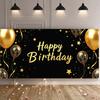 90. Geburtstag Banner Goldener Ballon Happy Birthday Party Dekoration Kulisse Jubiläumsfeier Fotografie Hintergrund Requisite
