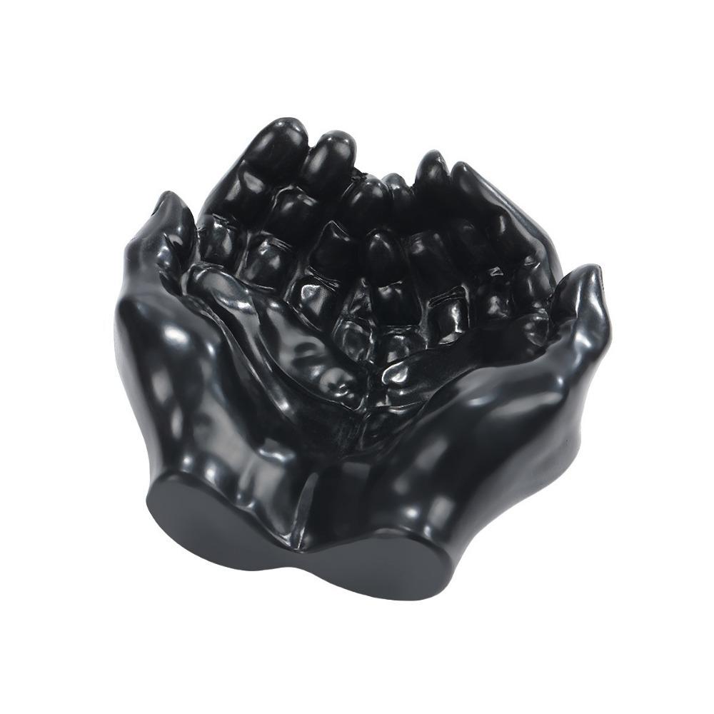 Resin Cupped Hands Tray Decorative Key Storage Tray Palm Ornament Hand Shaped Key Tray Home Decor