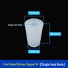 Hole-Punched Food Grade Silicone Stopper for Test Tubes, Bottles, and Water Pipes.
