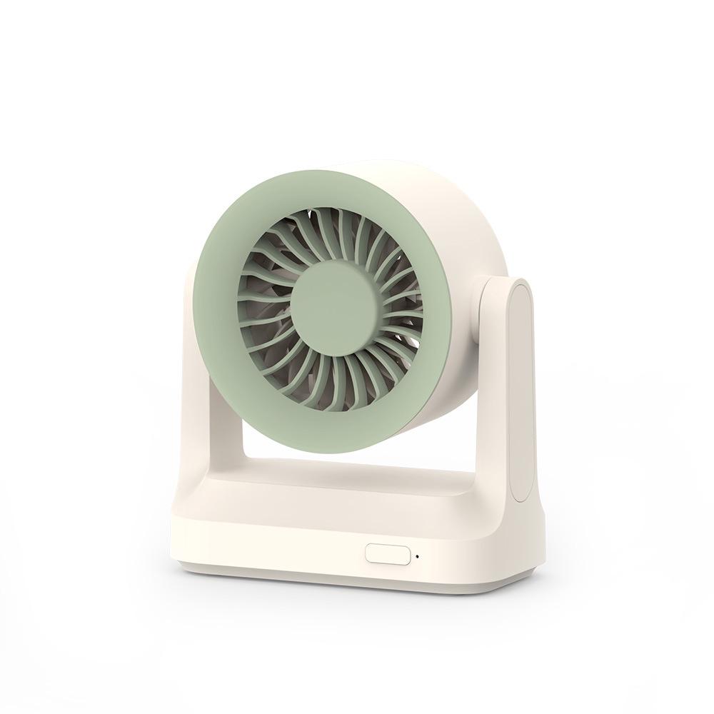 

New 2026 Mini Rechargeable Silent Desktop Fan - Portable, Rotatable, Long-Lasting Office Fan 108*51*123 mm зелений