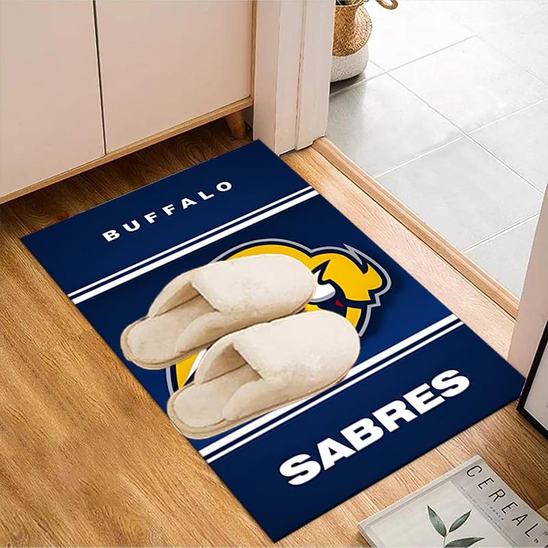 Buffalo Team Spirit Floor Mat for Living Room, Game Rooms, Office, Bedroom, Office Floor Mat Playful Design, Christmas Fan Gifts