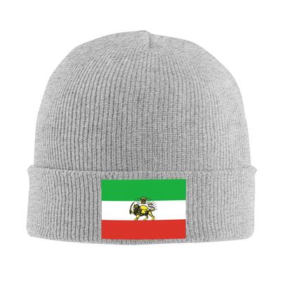 Female Male Flag Of Persia Beanie Hats Casual Knit Hat Autumn Winter Hippie Caps Custom Head Wrap Bonnet Hats