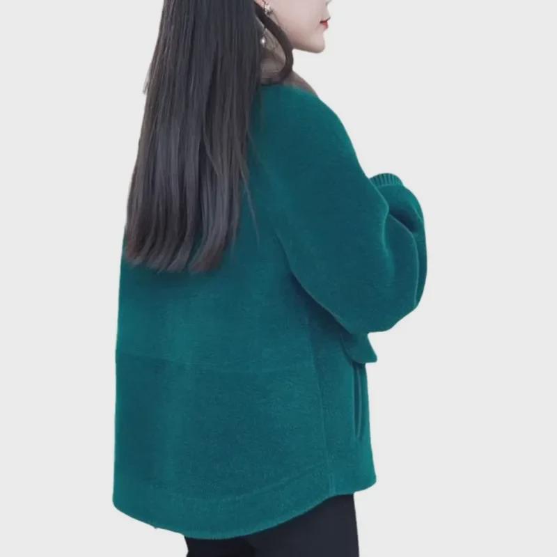 High-End Winter Imitation Mink Fur Coat for Middle-Aged and Elderly Women