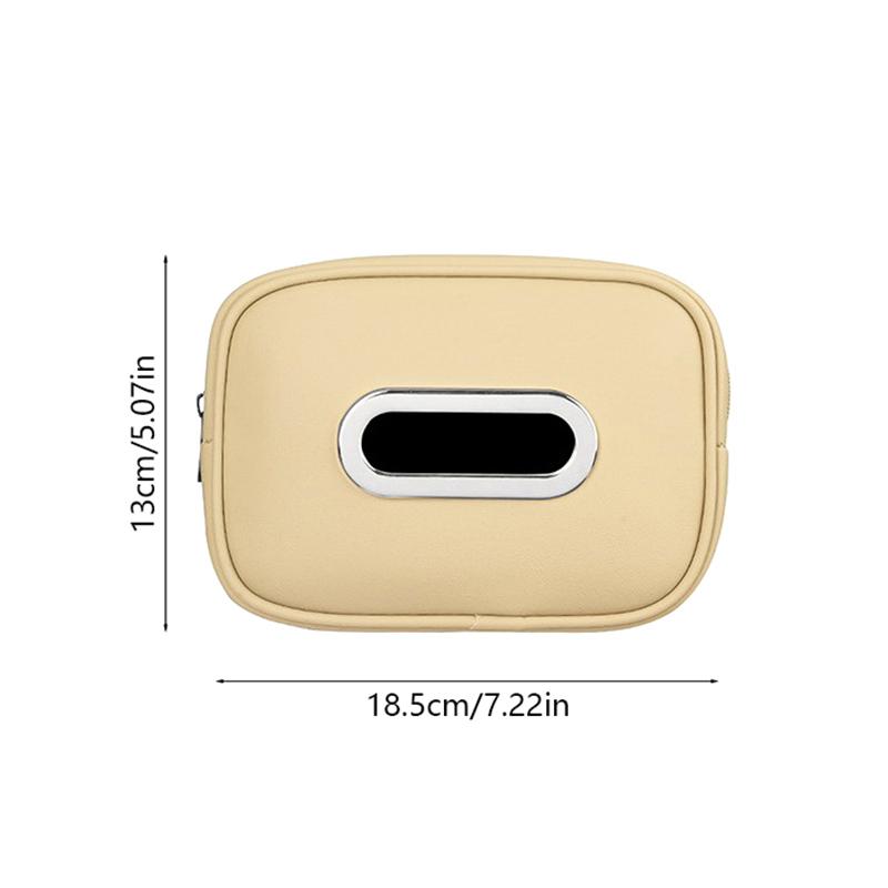 Uchwyt na pudełko z chusteczkami samochodowymi Skóra Nappa Uchwyt na chusteczki na podłokietnik konsoli środkowej samochodu Uchwyt na chusteczki na osłonę przeciwsłoneczną Tylne siedzenie Etui na chusteczki z paskiem mocującym