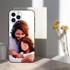 Funny Jesus Girl Cartoon Case For iPhone 12,14,15,16,17,13,11,X,Mini,Plus,Pro Max,8,7,XR,SE,XS,Soft Silicone Black
