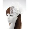 Vintage Feather Flower Bridal Headpiece With Veil And Mesh For Women