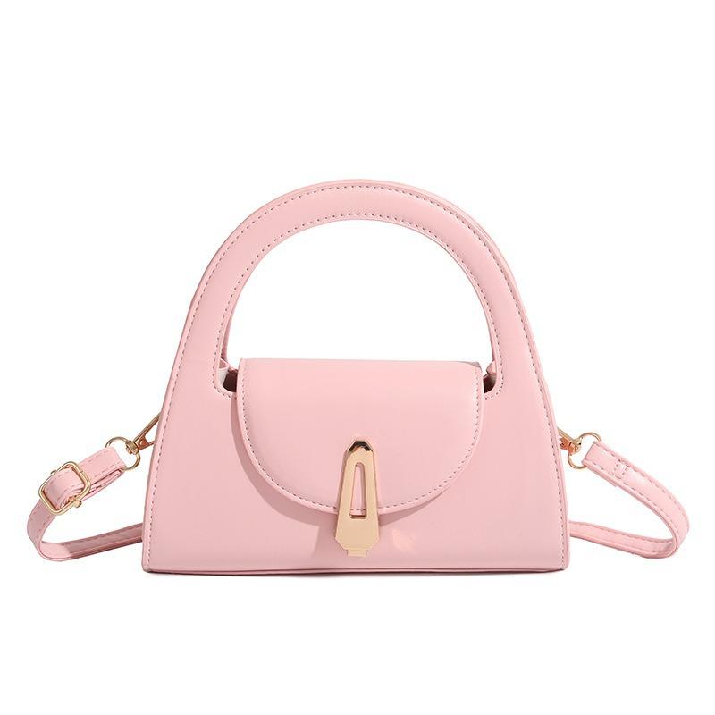 Niche High-End Handbag for Women New Semi-Circle Shoulder Bag Versatile Commuter Retro Lock Crossbody Bag Trendy