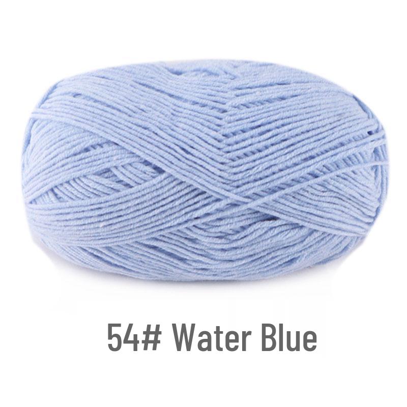 Su He 4-Strand Combed Cotton Yarn for Handmade Knitting: DIY Milk Cotton for Dolls, Cushions, and Blankets.