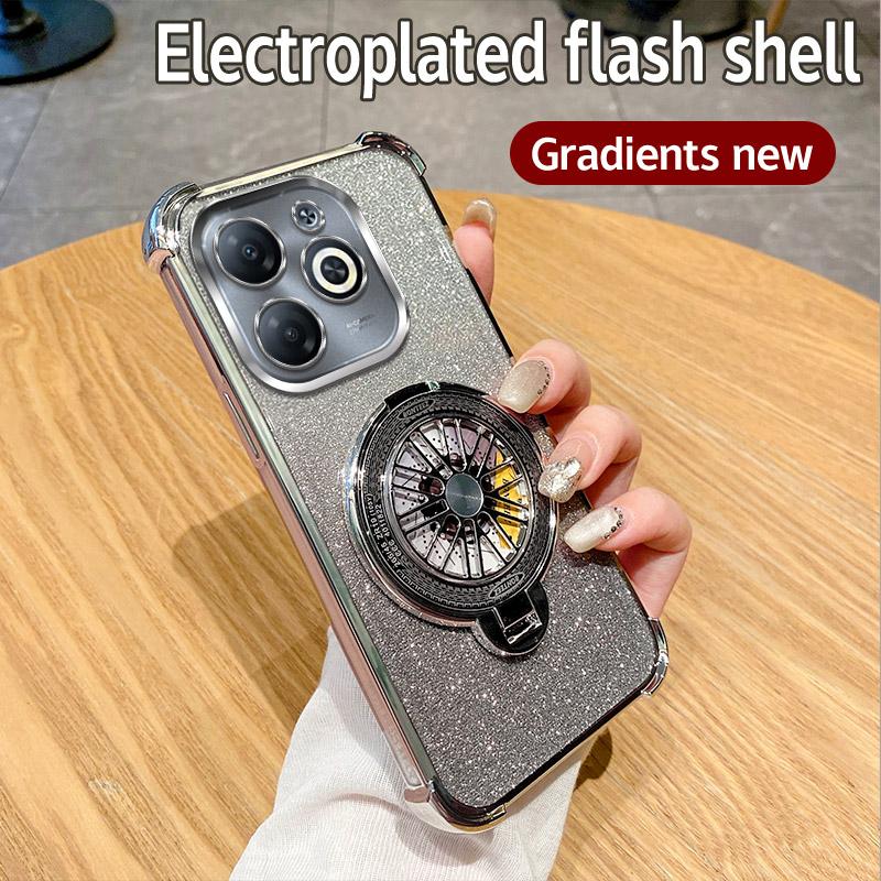 

Spark 20 Rotate Gyro Bracket Holder for Magsafe Magnetic Case for Funda Tecno Spark 20 Pro Spark20 20Pro 20C Clear Stand Cover Tecno Spark 20&Silicone