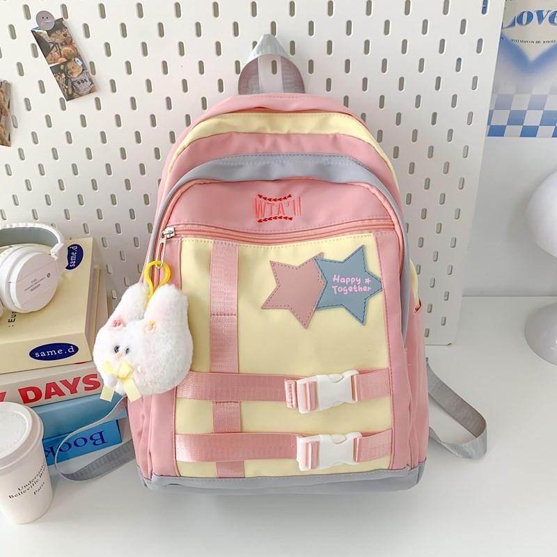 Spacious And Stylish Korean Design Backpack Unisex Casual Waterproof Nylon Bag