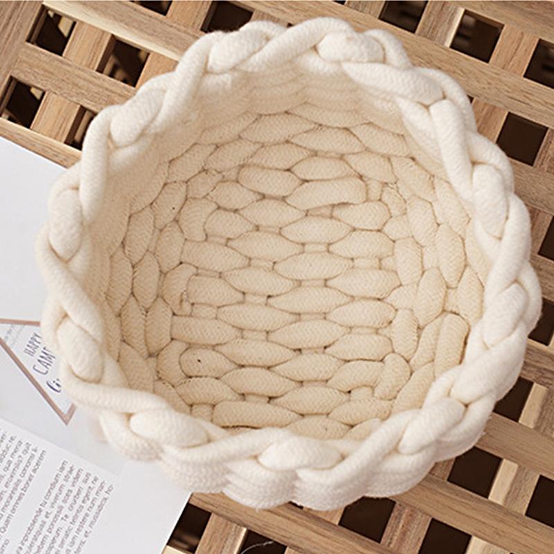 

1 шт. декор косметическая ручка плетеная корзина для хранения мелочей коробка для хранения хлопковая веревка закуска