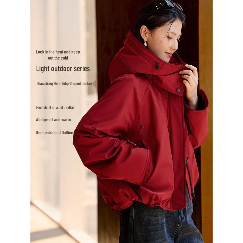 XWI Women s Hooded Short Padded Winter Jacket 2XL