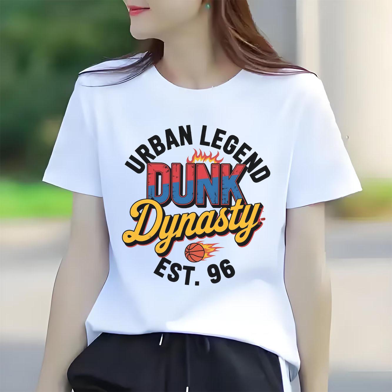 New Fashionable Slam Dunk Printed Tshirt Casual Short Sleeve Suitable for All Seasons Daily Womens Tshirt S
