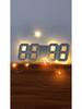 3D Smart Stereo LED Alarm Clock with Voice Control - Korean Style Wall & Table Clock
