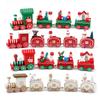 Christmas Plastic/Wooden Train Merry Cristmas Ornaments Christmas Decor For Home 2025 Xmas Tree Decor Noel Navidad NewYear Gifts
