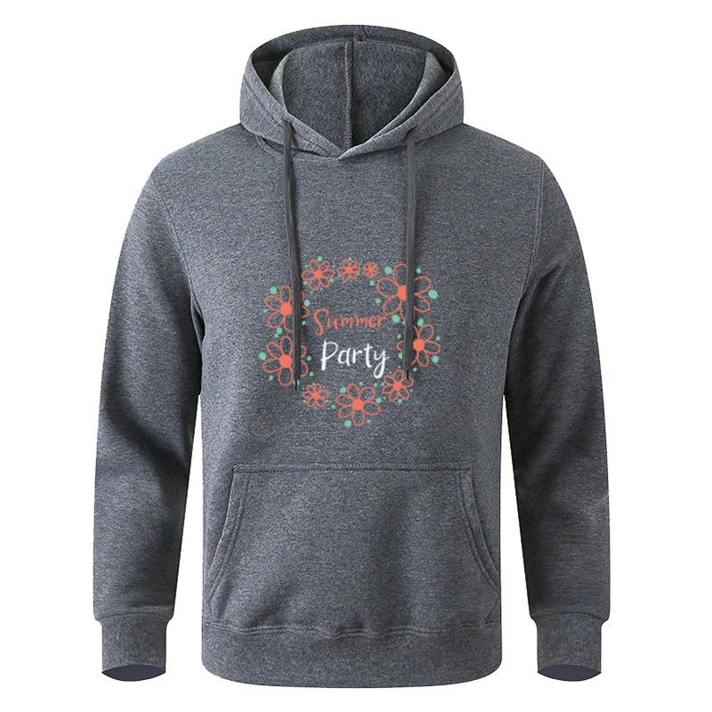 Long Sleeve Teens Autumn Gray Black Hooded Sweatshirt Hoodie Sportswear