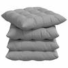 Seat Cushions 4 Pcs Cloud Grey 40 X 40 X 6 Cm Fabric