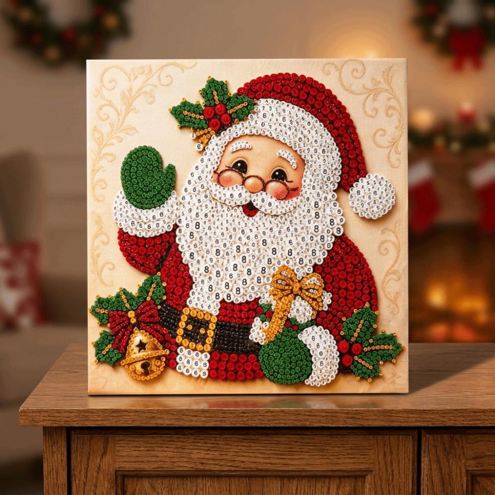 Santa Claus Pattern Christmas Painting Art Kit Home Christmas Wall Decor Beginner
